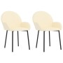 Dining chairs 2 units cream-colored synthetic leather by vidaXL, dining chairs - Ref: Foro24-344755, Price: 110,23 €, Discoun...