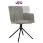 Sillas de comedor giratorias 2 uds de terciopelo gris claro de vidaXL, Sillas de comedor - Ref: Foro24-344790, Precio: 145,27...