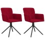 Swivel dining chairs 2 units red velvet by vidaXL, dining chairs - Ref: Foro24-344795, Price: 138,32 €, Discount: %