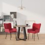 Sillas de comedor 2 unidades terciopelo rojo tinto de vidaXL, Sillas de comedor - Ref: Foro24-344803, Precio: 135,06 €, Descu...