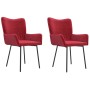 Sillas de comedor 2 unidades terciopelo rojo tinto de vidaXL, Sillas de comedor - Ref: Foro24-344803, Precio: 135,06 €, Descu...