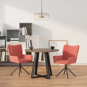 Swivel dining chairs 2 units pink velvet by vidaXL, dining chairs - Ref: Foro24-344813, Price: 133,99 €, Discount: %