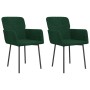 Sillas de comedor 2 unidades terciopelo verde oscuro de vidaXL, Sillas de comedor - Ref: Foro24-344781, Precio: 106,19 €, Des...