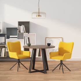 Sillas de comedor giratorias 2 uds terciopelo amarillo de vidaXL, Sillas de comedor - Ref: Foro24-344816, Precio: 132,99 €, D...