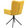 Swivel dining chairs 2 pcs yellow velvet by vidaXL, dining chairs - Ref: Foro24-344816, Price: 132,74 €, Discount: %