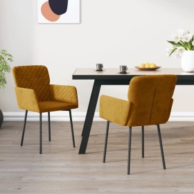 Dining chairs 2 units brown velvet by vidaXL, dining chairs - Ref: Foro24-344787, Price: 124,99 €, Discount: %