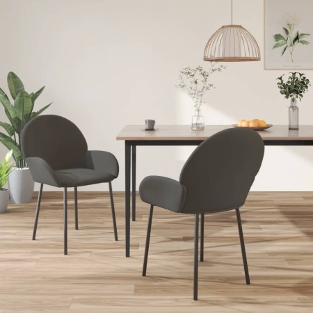 Dining chairs 2 units dark gray velvet by vidaXL, dining chairs - Ref: Foro24-344764, Price: 116,33 €, Discount: %