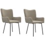 Sillas de comedor 2 unidades terciopelo gris claro de vidaXL, Sillas de comedor - Ref: Foro24-344886, Precio: 108,65 €, Descu...