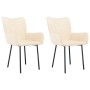 Dining chairs 2 units cream velvet by vidaXL, dining chairs - Ref: Foro24-344829, Price: 140,99 €, Discount: %