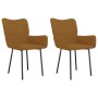 Sillas de comedor 2 unidades terciopelo marrón de vidaXL, Sillas de comedor - Ref: Foro24-344828, Precio: 108,99 €, Descuento: %