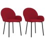 Sillas de comedor 2 unidades terciopelo rojo tinto de vidaXL, Sillas de comedor - Ref: Foro24-344768, Precio: 119,99 €, Descu...