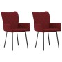 Sillas de comedor 2 unidades tela rojo tinto de vidaXL, Sillas de comedor - Ref: Foro24-344834, Precio: 110,68 €, Descuento: %