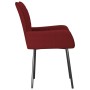 Sillas de comedor 2 unidades tela rojo tinto de vidaXL, Sillas de comedor - Ref: Foro24-344834, Precio: 110,68 €, Descuento: %