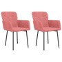 Sillas de comedor 2 unidades terciopelo rosa de vidaXL, Sillas de comedor - Ref: Foro24-344783, Precio: 121,99 €, Descuento: %