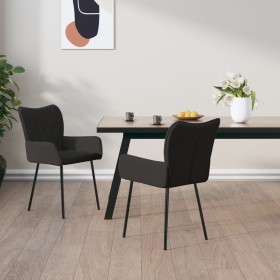 Sillas de comedor 2 unidades tela negro de vidaXL, Sillas de comedor - Ref: Foro24-344839, Precio: 110,96 €, Descuento: %