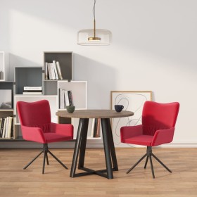 Swivel dining chairs 2 units red velvet by vidaXL, dining chairs - Ref: Foro24-344814, Price: 158,84 €, Discount: %