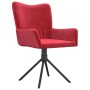 Sillas de comedor giratorias 2 unidades terciopelo rojo tinto de vidaXL, Sillas de comedor - Ref: Foro24-344814, Precio: 159,...