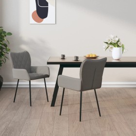 Swivel dining chairs 2 units light gray fabric by vidaXL, dining chairs - Ref: Foro24-344831, Price: 127,99 €, Discount: %