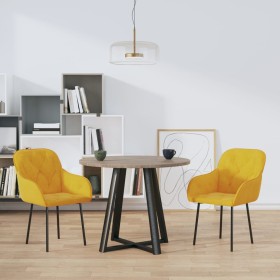 Dining chairs 2 units yellow velvet by vidaXL, dining chairs - Ref: Foro24-344852, Price: 126,98 €, Discount: %