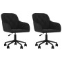 Swivel dining chairs 2 pcs black velvet by vidaXL, dining chairs - Ref: Foro24-3103427, Price: 179,12 €, Discount: %