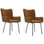 Dining chairs 2 units brown velvet by vidaXL, dining chairs - Ref: Foro24-344806, Price: 123,99 €, Discount: %