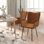 Dining chairs 2 units brown velvet by vidaXL, dining chairs - Ref: Foro24-344806, Price: 123,99 €, Discount: %