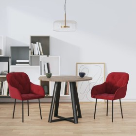 Sillas de comedor 2 unidades terciopelo rojo tinto de vidaXL, Sillas de comedor - Ref: Foro24-344850, Precio: 126,99 €, Descu...