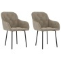 Sillas de comedor 2 unidades terciopelo gris claro de vidaXL, Sillas de comedor - Ref: Foro24-344845, Precio: 128,04 €, Descu...