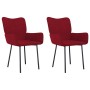 Sillas de comedor 2 unidades terciopelo rojo tinto de vidaXL, Sillas de comedor - Ref: Foro24-344825, Precio: 127,40 €, Descu...