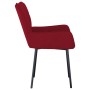 Sillas de comedor 2 unidades terciopelo rojo tinto de vidaXL, Sillas de comedor - Ref: Foro24-344825, Precio: 127,40 €, Descu...