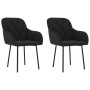 Dining chairs 2 units black velvet by vidaXL, dining chairs - Ref: Foro24-344851, Price: 124,65 €, Discount: %