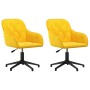 Swivel dining chairs 2 pcs yellow velvet by vidaXL, dining chairs - Ref: Foro24-3103384, Price: 173,33 €, Discount: %