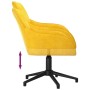 Swivel dining chairs 2 pcs yellow velvet by vidaXL, dining chairs - Ref: Foro24-3103384, Price: 173,33 €, Discount: %