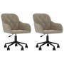 2pcs Light Gray Velvet Swivel Dining Chairs by vidaXL, dining chairs - Ref: Foro24-3103421, Price: 181,17 €, Discount: %