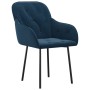 Dining chairs 2 units blue velvet by vidaXL, dining chairs - Ref: Foro24-344844, Price: 126,86 €, Discount: %