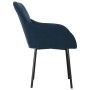 Dining chairs 2 units blue velvet by vidaXL, dining chairs - Ref: Foro24-344844, Price: 126,86 €, Discount: %