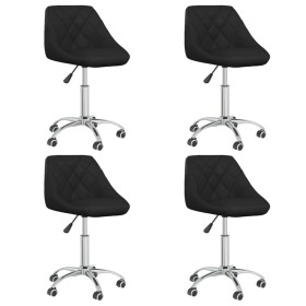 Swivel dining chairs 4 units black synthetic leather by vidaXL, dining chairs - Ref: Foro24-3088666, Price: 252,99 €, Discoun...