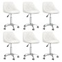 Swivel dining chairs 6 pcs white synthetic leather by vidaXL, dining chairs - Ref: Foro24-3088675, Price: 373,44 €, Discount: %