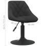 Black Velvet Dining Chair by vidaXL, dining chairs - Ref: Foro24-3088810, Price: 76,36 €, Discount: %