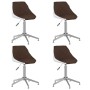 Swivel dining chair 4 pcs brown white synthetic leather by vidaXL, dining chairs - Ref: Foro24-3088887, Price: 197,93 €, Disc...