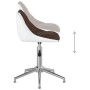 Swivel dining chair 4 pcs brown white synthetic leather by vidaXL, dining chairs - Ref: Foro24-3088887, Price: 197,93 €, Disc...