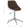 Swivel dining chair 4 pcs brown white synthetic leather by vidaXL, dining chairs - Ref: Foro24-3088887, Price: 197,93 €, Disc...