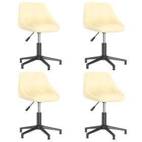 Swivel dining chairs 4 units cream velvet by vidaXL, dining chairs - Ref: Foro24-3088916, Price: 188,99 €, Discount: %