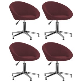 Sillas de comedor giratorias 4 unidades tela morada de vidaXL, Sillas de comedor - Ref: Foro24-3089508, Precio: 261,41 €, Des...