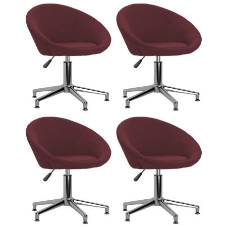 Swivel dining chairs 4 units purple fabric by vidaXL, dining chairs - Ref: Foro24-3089508, Price: 261,99 €, Discount: %