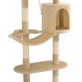 Rascador de gatos de pared con poste de sisal 194 cm beige de vidaXL, Mobiliario para gatos - Ref: Foro24-170588, Precio: 116...