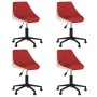 Swivel dining chair 4 pcs white wine red synthetic leather by vidaXL, dining chairs - Ref: Foro24-3088983, Price: 191,99 €, D...