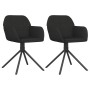 Sillas de comedor giratorias 2 uds terciopelo negro de vidaXL, Sillas de comedor - Ref: Foro24-344746, Precio: 153,11 €, Desc...