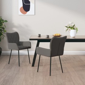 Sillas de comedor 2 unidades tela gris oscuro de vidaXL, Sillas de comedor - Ref: Foro24-344832, Precio: 127,99 €, Descuento: %