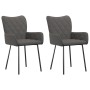 Dining chairs 2 units dark gray fabric by vidaXL, dining chairs - Ref: Foro24-344832, Price: 126,87 €, Discount: %